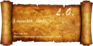 Lepedat Omár névjegykártya